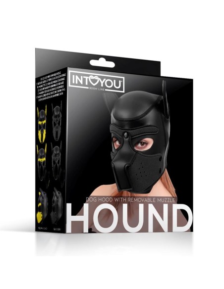 Hound Mascara de Perro Neopreno Hocico Extraible Negro Talla unica