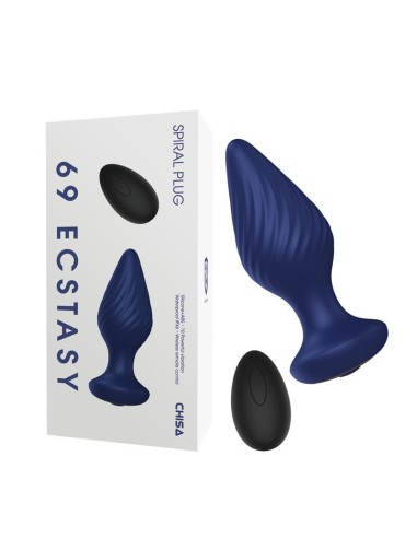 Spiral Plug Anal con Vibracion y Control Remoto