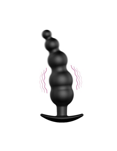 Vibrador Anal Burbujas Negro con Control Remo cl70