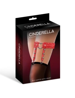 Liga con Aro en Forma de Corazon y Volantes Cuero Vegano Talla unica 2