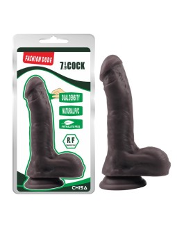Dildo Dual Density Fashion Dude 205 x 45 cm Marron
