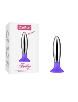 Plug Anal Bobby Metal y Silicona Purpura 2
