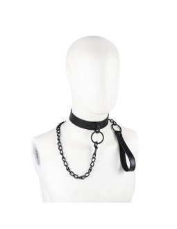 Collar con Correa Negro 2