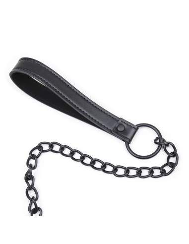 Collar con Correa Negro