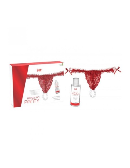 Braguita Brasilena con Gel Deslizante Base Agua de Fresa 50 ml