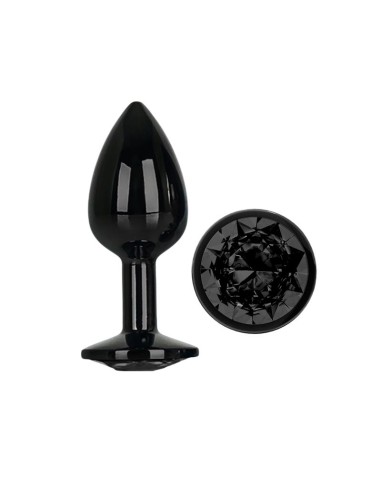 Blackgem Plug Anal Metalico con Joya Talla S Negro