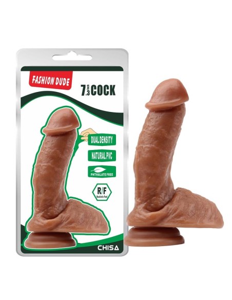 Dildo Dual Density Fashion Dude 185 x 43 cm Bronceado Dildo Dual Density Fashion Dude 185 x 43 cm Bronceado