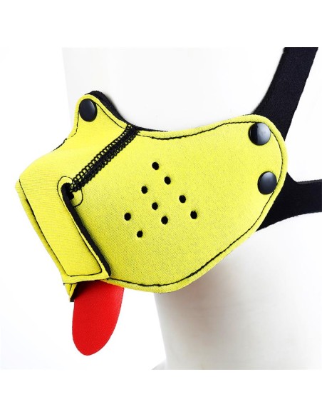 Bozal de Perro de Neopreno Desmontable y Ajustable Amarillo Bozal de Perro de Neopreno Desmontable y Ajustable Amarillo