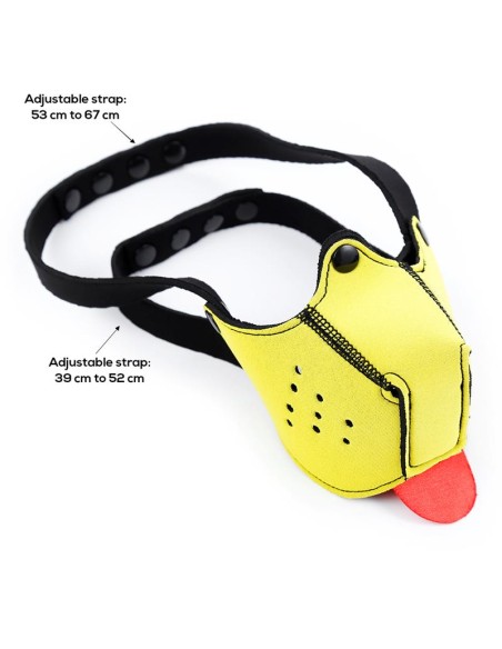 Bozal de Perro de Neopreno Desmontable y Ajustable Amarillo Bozal de Perro de Neopreno Desmontable y Ajustable Amarillo