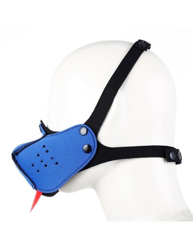 Bozal de Perro de Neopreno Desmontable y Ajustable Azul