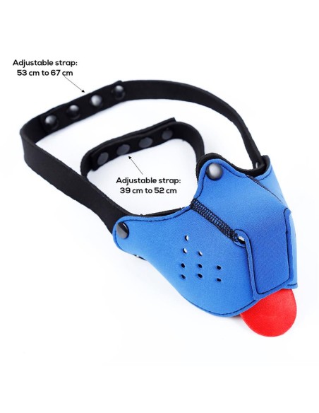Bozal de Perro de Neopreno Desmontable y Ajustable Azul Bozal de Perro de Neopreno Desmontable y Ajustable Azul