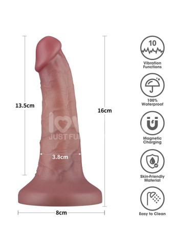 Dildo Dual Layer con Vibracion 6