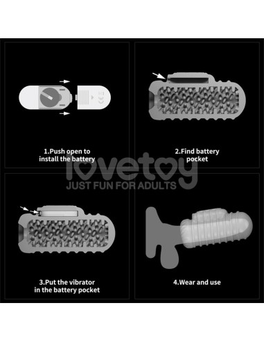 Knights Ring Funda para el Pene y Estimulador Wavy