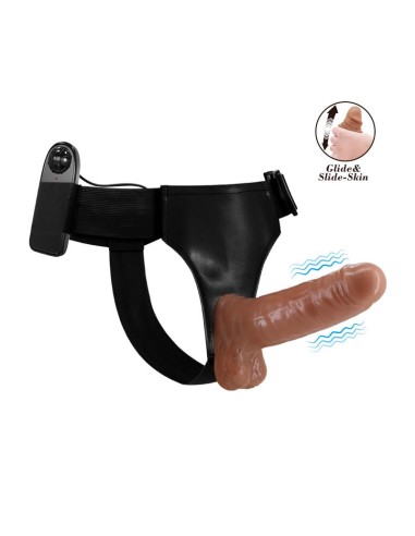 Arnes con Dildo Retractil con Vibracion