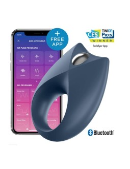 Royal One Anillo Vibrador con APP Azul