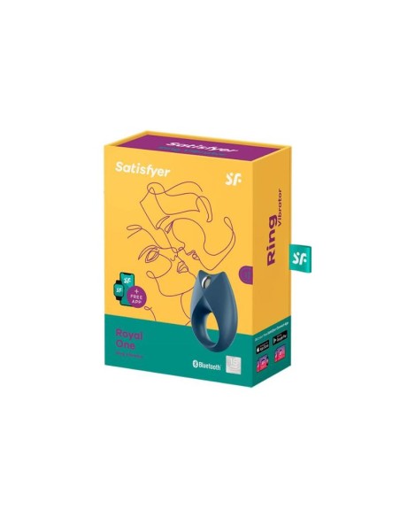 Royal One Anillo Vibrador con APP Azul