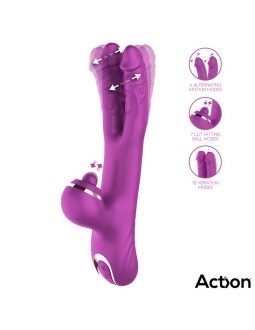 Nico Vibrador con Dildos Alternantes y Bola Percutora 4 Motores 2