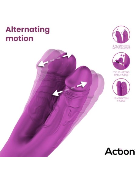 Nico Vibrador con Dildos Alternantes y Bola Percutora 4 Motores