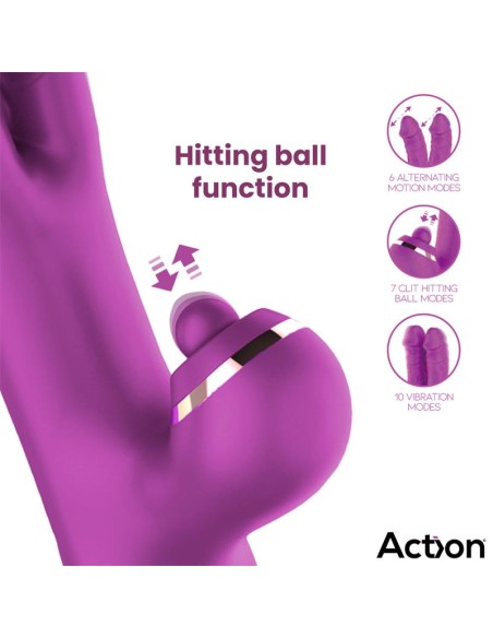 Nico Vibrador con Dildos Alternantes y Bola Percutora 4 Motores