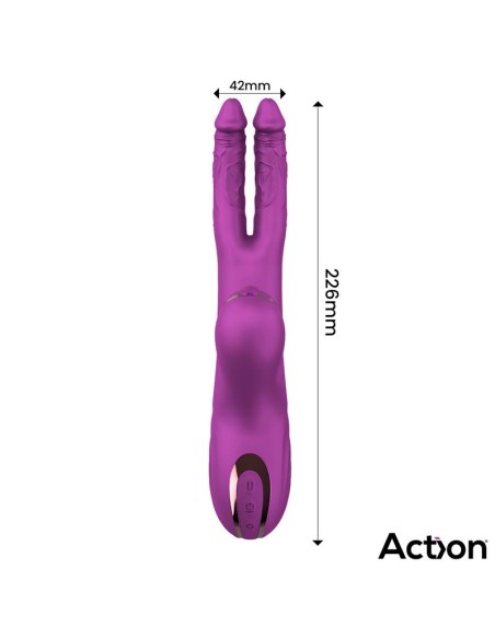 Nico Vibrador con Dildos Alternantes y Bola Percutora 4 Motores