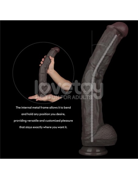 Dildo Dual Layered Articulable XXL 145