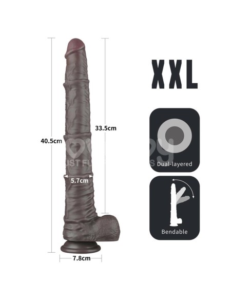 Dildo Dual Layered Articulable XXL 16