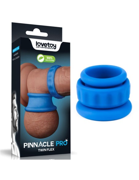 Pinnacle Pro Twin Flex Stretcher Anillo Doble para el Pene
