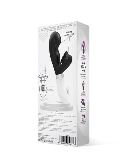 Sliper Vibrador Conejito Silicona Negro Sliper Vibrador Conejito Silicona Negro