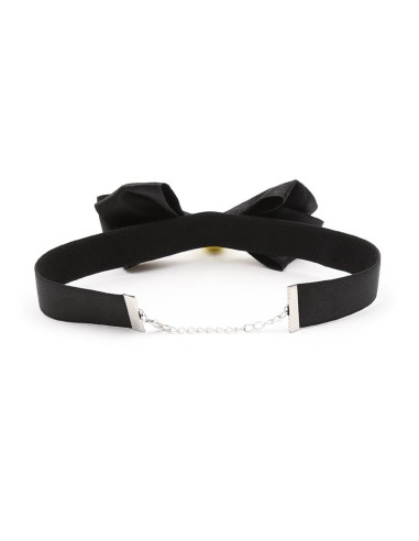 Collar con Lazo y Cascabel 36 cm Negro L