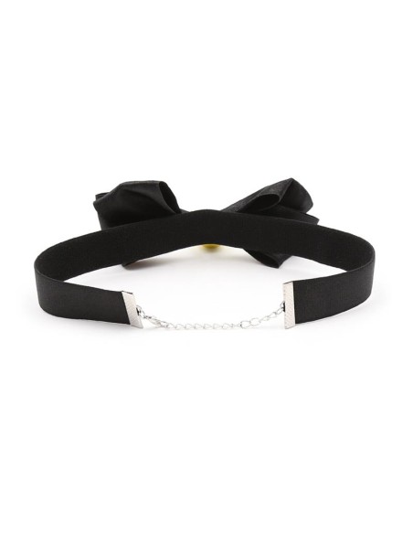 Collar con Lazo y Cascabel 36 cm Negro L