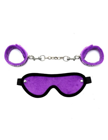 Rimba Bondage Play Esposas y Antifaz Color Purpura