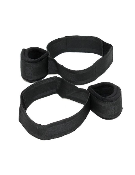 Esposas de Muslos y Manos Ajustables Negro Esposas de Muslos y Manos Ajustables Negro