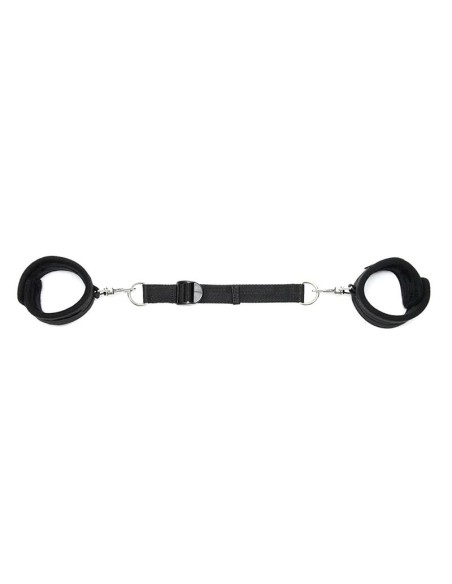 Rimba Bondage Play Esposas para Tobillos Con Correa Elastica Color Negro Rimba Bondage Play Esposas para Tobillos Con Correa Elastica Color Negro