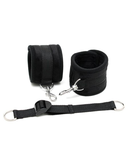 Rimba Bondage Play Esposas para Tobillos Con Correa Elastica Color Negro Rimba Bondage Play Esposas para Tobillos Con Correa Elastica Color Negro