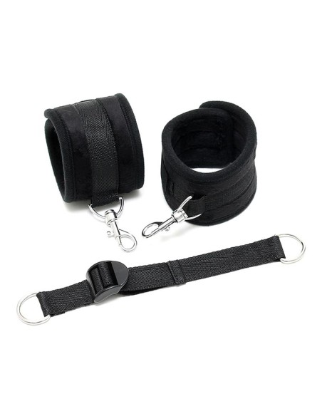 Rimba Bondage Play Esposas para Tobillos Con Correa Elastica Color Negro Rimba Bondage Play Esposas para Tobillos Con Correa Elastica Color Negro