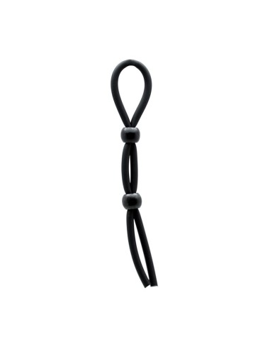 Rimba Latex Play Cordon para Pene y Testiculos Color Negro