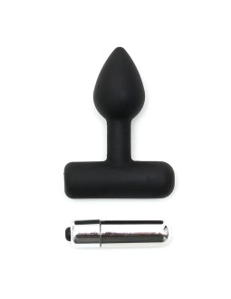 Rimba Latex Play Plug Anal con Bala Vibradora Color Negro 2
