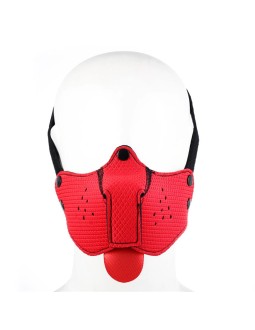 Bozal de Perro de Neopreno Desmontable y Ajustable Rojo 2