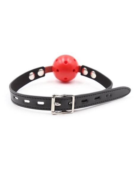 Mordaza de Bola Transpirable Negro Rojo Mordaza de Bola Transpirable Negro Rojo