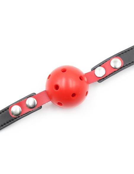Mordaza de Bola Transpirable Negro Rojo Mordaza de Bola Transpirable Negro Rojo