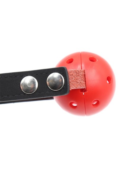 Mordaza de Bola Transpirable Negro Rojo Mordaza de Bola Transpirable Negro Rojo