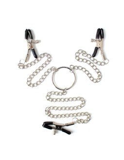 Pinzas para Pezones y Clitoris con Cadena Metal