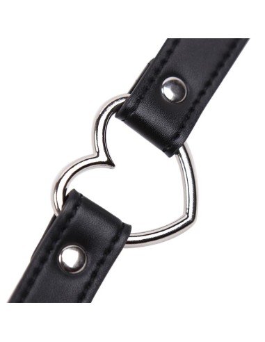 Collar con Aro en Forma de Corazon Ajustable 415 cm Negro