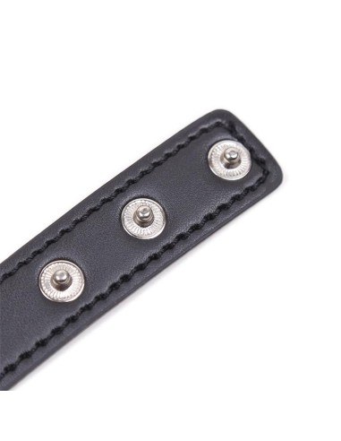 Collar con Aro en Forma de Corazon Ajustable 415 cm Negro