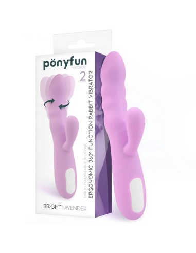 Brightlavender Vibrador y Rotador Doble Motor 360º USB Silicona