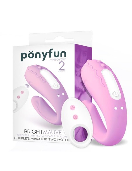 Brightmauve Vibrador para Parejas Doble Motor Control Remoto USB Silicona Brightmauve Vibrador para Parejas Doble Motor Control Remoto USB Silicona