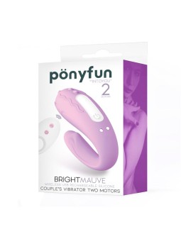 Brightmauve Vibrador para Parejas Doble Motor Control Remoto USB Silicona 2