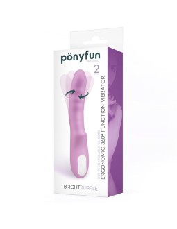 Brightpurple Vibrador y Rotador Doble Motor 360º USB Silicona 2