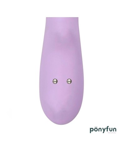Brightpurple Vibrador y Rotador Doble Motor 360º USB Silicona