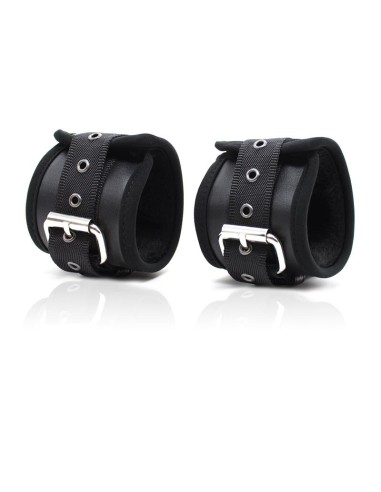 Esposas de Cuero Mosqueton Grande Negro